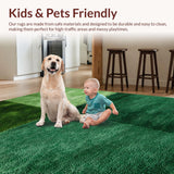 Ultra Soft Area Rug, Non Slip, Stain Resistant, Washable Area Rugs for Living Room, Bedroom, Soft Grass-Like Dorm Room Aesthetic Carpet(Green)