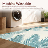 Ultra Soft Area Rug, Non Slip, Stain Resistant, Washable Area Rugs for Living Room, Bedroom, Rustic Tropical Textured Appeal(Ivory)