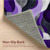 Ultra Soft Area Rug, Non Slip, Stain Resistant, Washable Area Rugs for Living Room, Bedroom, Contemporary Luxurious Shag Design(Purple)