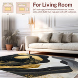 Chic Abstract Gold Foil Aesthetic(Black)