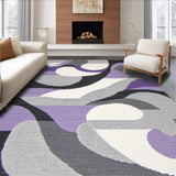 Ultra Soft Area Rug, Non Slip, Stain Resistant, Washable Area Rugs for Living Room, Bedroom, Abstract Grey Purple Elegance(Purple)