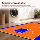 Ultra Soft Area Rug, Non Slip, Stain Resistant, Washable Area Rugs for Living Room, Bedroom, Striking Athletic Field Imagery(Orange)