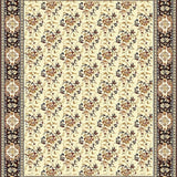 Ultra Soft Area Rug, Non Slip, Stain Resistant, Washable Area Rugs for Living Room, Bedroom, Timeless Traditional Floral Elements(Beige)