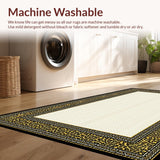 Ultra Soft Area Rug, Non Slip, Stain Resistant, Washable Area Rugs for Living Room, Bedroom, Elegant Wildlife Inspired Aesthetic(Beige)