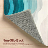 Ultra Soft Area Rug, Non Slip, Stain Resistant, Washable Area Rugs for Living Room, Bedroom, Minimalist Aqua Gradation Aesthetic(Beige)
