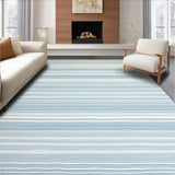 Ultra Soft Area Rug, Non Slip, Stain Resistant, Washable Area Rugs for Living Room, Bedroom, Serene Coastal Stripe Harmony(Ivory)