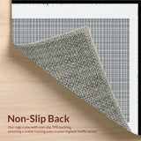 Ultra Soft Area Rug, Non Slip, Stain Resistant, Washable Area Rugs for Living Room, Bedroom, Chic Monochrome Geometric Aesthetic(Gray)