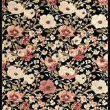 Maximalist Botanical Floral Elegance(Black)