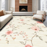 Ultra Soft Area Rug, Non Slip, Stain Resistant, Washable Area Rugs for Living Room, Bedroom, Tranquil Muted Nature Themes(Beige)