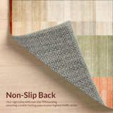 Ultra Soft Area Rug, Non Slip, Stain Resistant, Washable Area Rugs for Living Room, Bedroom, Abstract Color Block Area Featuring Earthy Tones and Dynamic Burst(Beige)