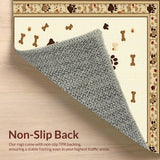 Ultra Soft Area Rug, Non Slip, Stain Resistant, Washable Area Rugs for Living Room, Bedroom, Whimsical Soft Bone Design Style(Beige)
