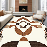 Ultra Soft Area Rug, Non Slip, Stain Resistant, Washable Area Rugs for Living Room, Bedroom, Waterproof Abstract Animal Inspired Design Beige & Brown(Beige)