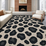 Ultra Soft Area Rug, Non Slip, Stain Resistant, Washable Area Rugs for Living Room, Bedroom, Chic Modern Animal Print Statement Piece(Beige)