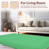 Ultra Soft Area Rug, Non Slip, Stain Resistant, Washable Area Rugs for Living Room, Bedroom, Antique Modern Aesthetic Bedroom Non-Slip Washable Rug(Green)
