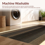 Ultra Soft Area Rug, Non Slip, Stain Resistant, Washable Area Rugs for Living Room, Bedroom, Animal Print Rustic Elegance(Black)