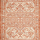 Ultra Soft Area Rug, Non Slip, Stain Resistant, Washable Area Rugs for Living Room, Bedroom, Contemporary Shaggy Geometric Motif(Red)