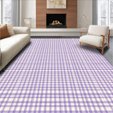 Ultra Soft Area Rug, Non Slip, Stain Resistant, Washable Area Rugs for Living Room, Bedroom, Trendy Minimalist Checkerboard Vibe(Purple)