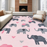 Chic Gray and White Cartoon Style(Pink)