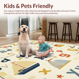 Charming Round Alphabet Play Design(Beige)