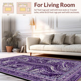 Ultra Soft Area Rug, Non Slip, Stain Resistant, Washable Area Rugs for Living Room, Bedroom, Deep Ocean Monster Area Rug(Purple)