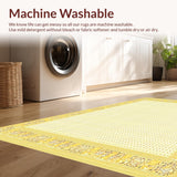 Ultra Soft Area Rug, Non Slip, Stain Resistant, Washable Area Rugs for Living Room, Bedroom, Beige Yellow for(Yellow)