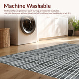 Ultra Soft Area Rug, Non Slip, Stain Resistant, Washable Area Rugs for Living Room, Bedroom, Elegant Textured Monochrome Design(Gray)