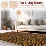 Ultra Soft Area Rug, Non Slip, Stain Resistant, Washable Area Rugs for Living Room, Bedroom, Bold Leopard Print Living Room Non-Slip Rug(Brown)