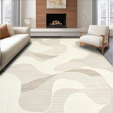 Elegant Cream Geometric Wave Design(Beige)
