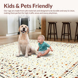 Ultra Soft Area Rug, Non Slip, Stain Resistant, Washable Area Rugs for Living Room, Bedroom, Trendy Warm-Toned Decorative Piece(Beige)