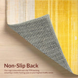 Ultra Soft Area Rug, Non Slip, Stain Resistant, Washable Area Rugs for Living Room, Bedroom, Stylish Farmhouse Inspired Decor(Yellow)