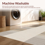 Ultra Soft Area Rug, Non Slip, Stain Resistant, Washable Area Rugs for Living Room, Bedroom, Modern Subtle Organic Patterns(Beige)