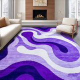 Ultra Soft Area Rug, Non Slip, Stain Resistant, Washable Area Rugs for Living Room, Bedroom, Stylish Funky Gradient Style(Purple)