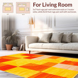 Ultra Soft Area Rug, Non Slip, Stain Resistant, Washable Area Rugs for Living Room, Bedroom, Whimsical Cookie-Inspired Aesthetic(Orange)