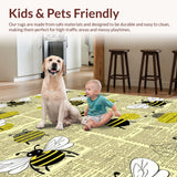 Ultra Soft Area Rug, Non Slip, Stain Resistant, Washable Area Rugs for Living Room, Bedroom, Fluffy Soft Transitional Design(Yellow)