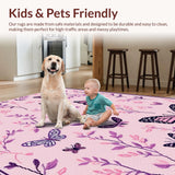 Ultra Soft Area Rug, Non Slip, Stain Resistant, Washable Area Rugs for Living Room, Bedroom, Enchanting Butterfly Dreamscape(Pink)
