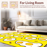 Ultra Soft Area Rug, Non Slip, Stain Resistant, Washable Area Rugs for Living Room, Bedroom, Bright Cheerful Pastel Aesthetic(Yellow)