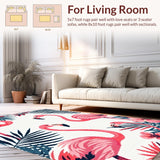 Ultra Soft Area Rug, Non Slip, Stain Resistant, Washable Area Rugs for Living Room, Bedroom, Luxurious Elegant Nautical Theme(Pink)
