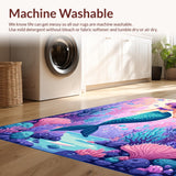 Ultra Soft Area Rug, Non Slip, Stain Resistant, Washable Area Rugs for Living Room, Bedroom, Enchanting Shaggy Mermaid Vibe(Blue)