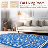 Ultra Soft Area Rug, Non Slip, Stain Resistant, Washable Area Rugs for Living Room, Bedroom, Stylish Kids Bathroom Rug With Playful Bow And Aesthetic Appeal(Blue)
