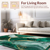 Chic Low Pile Textured Marble Theme(Green)