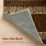 Ultra Soft Area Rug, Non Slip, Stain Resistant, Washable Area Rugs for Living Room, Bedroom, Stylish Rustic Tiger Aesthetic(Brown)