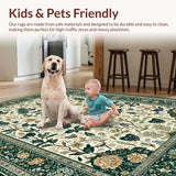 Ultra Soft Area Rug, Non Slip, Stain Resistant, Washable Area Rugs for Living Room, Bedroom, Rustic Nature Inspired Patterns(Beige)