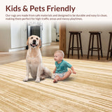 Ultra Soft Area Rug, Non Slip, Stain Resistant, Washable Area Rugs for Living Room, Bedroom, Earthy Elegance Warm Tan Solid Area Grounding Comfort(Beige)