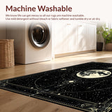 Ultra Soft Area Rug, Non Slip, Stain Resistant, Washable Area Rugs for Living Room, Bedroom, Opulent Gothic Nebula Theme(Black)