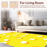 Ultra Soft Area Rug, Non Slip, Stain Resistant, Washable Area Rugs for Living Room, Bedroom, Charming Yellow Pastel Aesthetic(Yellow)