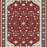Ultra Soft Area Rug, Non Slip, Stain Resistant, Washable Area Rugs for Living Room, Bedroom, Whimsical Red Ivory Tiled Layout(Red)