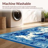 Cozy Vintage Blue Patterned Elegance(Blue)