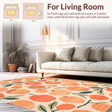 Ultra Soft Area Rug, Non Slip, Stain Resistant, Washable Area Rugs for Living Room, Bedroom, Radiant Cozy Decorative Touch(Orange)