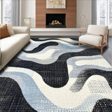 Ultra Soft Area Rug, Non Slip, Stain Resistant, Washable Area Rugs for Living Room, Bedroom, Zebra Crossing: Chic Striped Rug, Classic Color Palette, Flatweave(Gray)