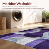 Ultra Soft Area Rug, Non Slip, Stain Resistant, Washable Area Rugs for Living Room, Bedroom, Vibrant Cozy Purple Hue(Purple)